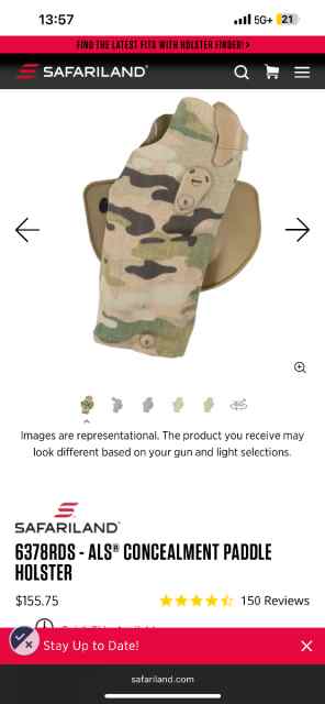NEW Safariland 6378RDS - ALS (Sig P320)